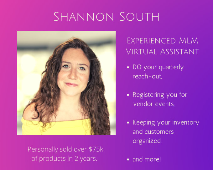 Gig Preview - Be your US based MLM virtual assistant