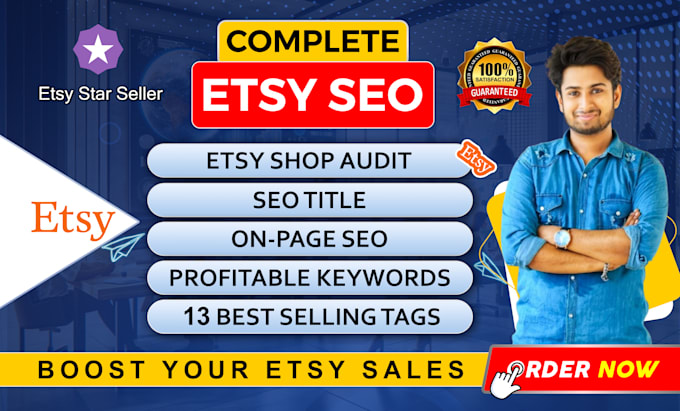 Gig Preview - Do esty SEO listings, etsy product listings, product description, title and tags