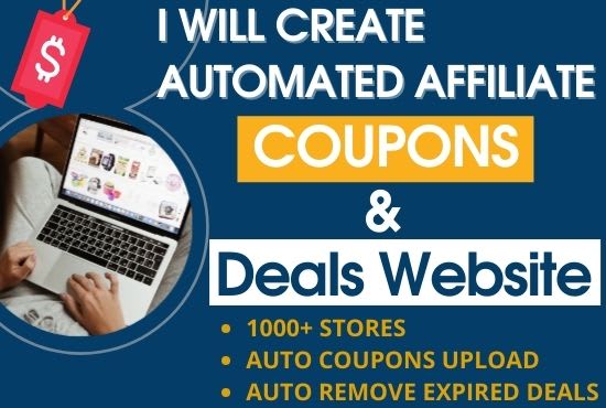 Bestseller - create automated affiliate coupons and deals wordpress website