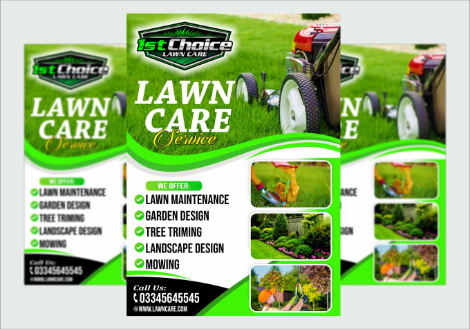 Gig Preview - Do lawn care, landscape flyer, door hanger, yard sign, or banner design