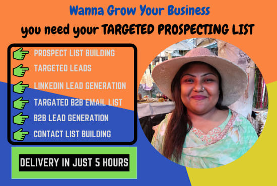 Gig Preview - Find executive business lead b2b email list prospecting email list building