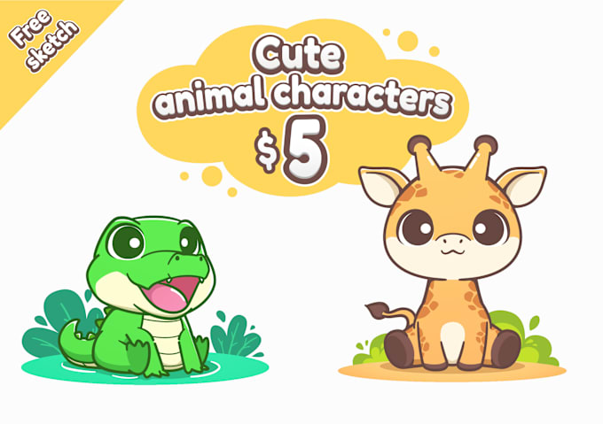 Bestseller - draw cute and kawaii animal vector illustration