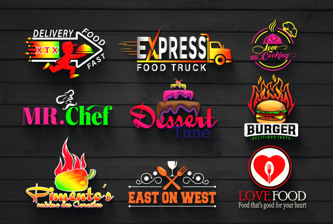 Gig Preview - Design restaurant, pizza, bbq, food logo, and food truck design