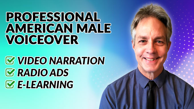 Gig Preview - Record your professional american male voice over