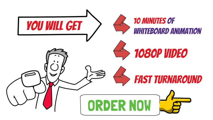 Gig Preview - Create 10 minutes of whiteboard animation for 20 dollars