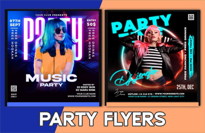 Gig Preview - Design event posters, social media designs, party flyer