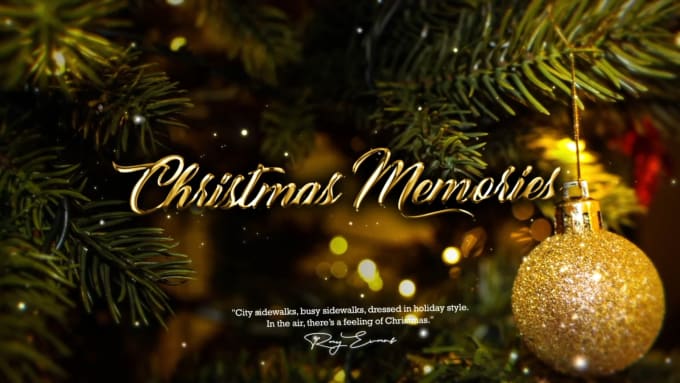 Gig Preview - Edit merry christmas video greeting wishes with your text, logo, photos, videos