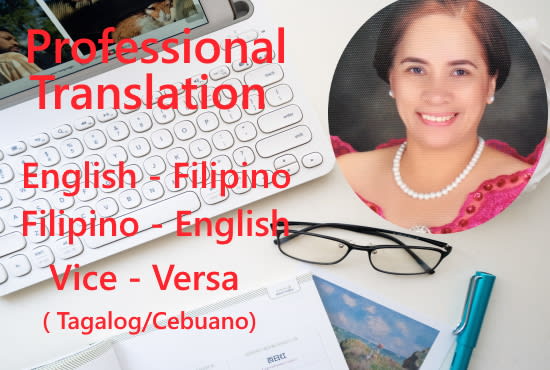 Gig Preview - Translate from english to filipino and vice versa