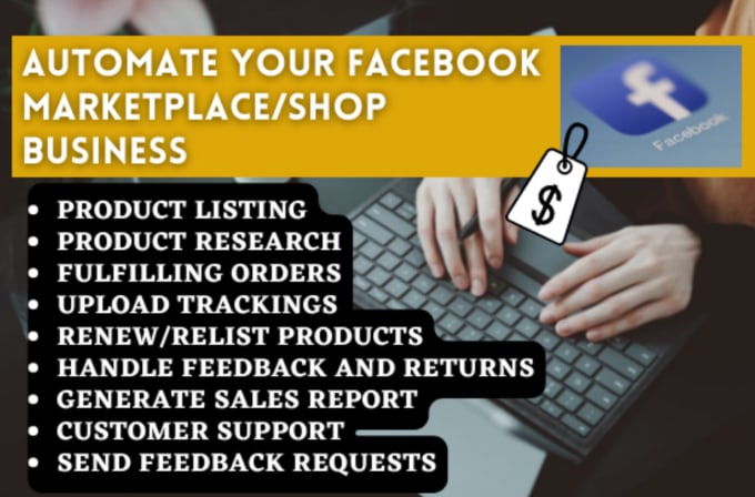 Gig Preview - Automate your facebook marketplace store dropshipping fbmp VA