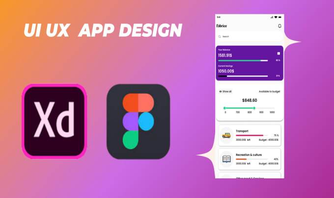 Gig Preview - Design modern mobile app UI UX for android and ios