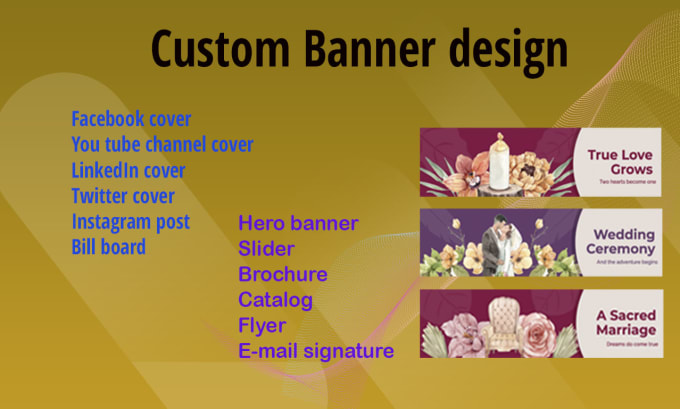 Gig Preview - Create unique and professional custom banner for websites