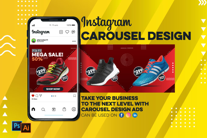 Gig Preview - Design fantastic instagram carousel posts for your ad campaign