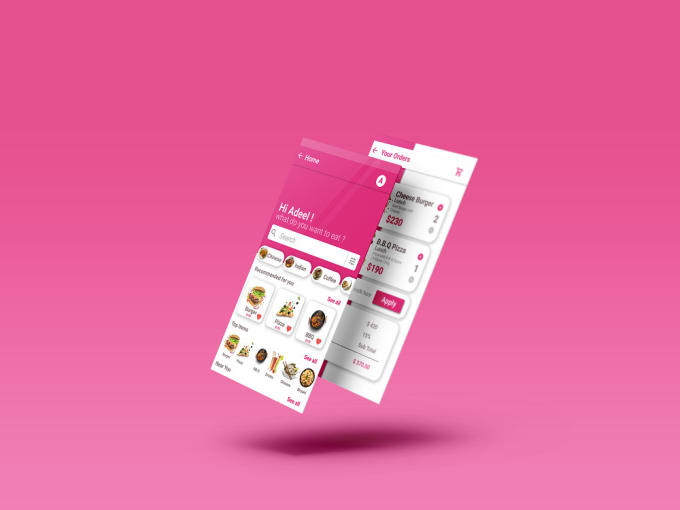 Gig Preview - Design a food delivery app for restaurant using figma or xd