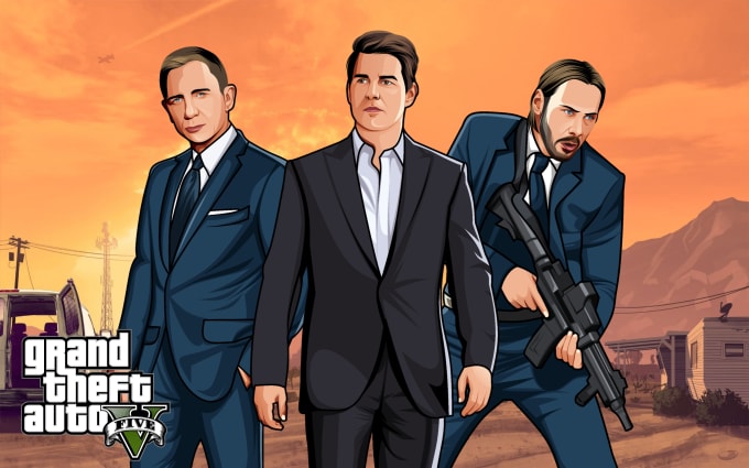 Gig Preview - Create your picture into stunning gta cartoon style