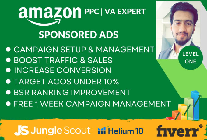 Gig Preview - Be your amazon VA to setup, manage and optimize your PPC ads