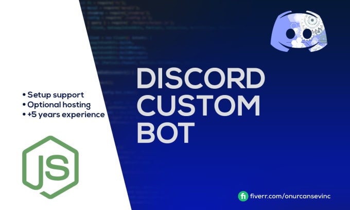 Gig Preview - Develop a custom discord bot with nodejs