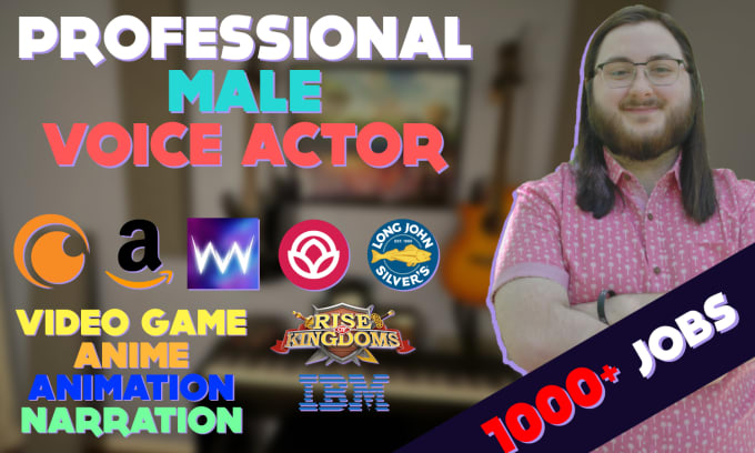 Gig Preview - Be your professional male character voiceover, voice actor