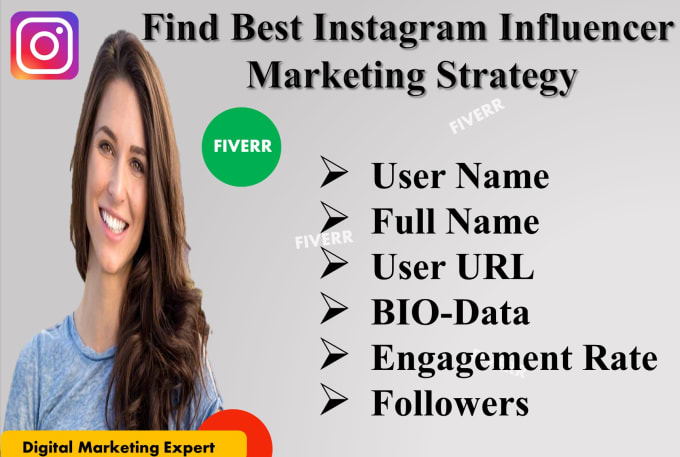 Gig Preview - Provide best instagram influencer  list of any niche to promote your business