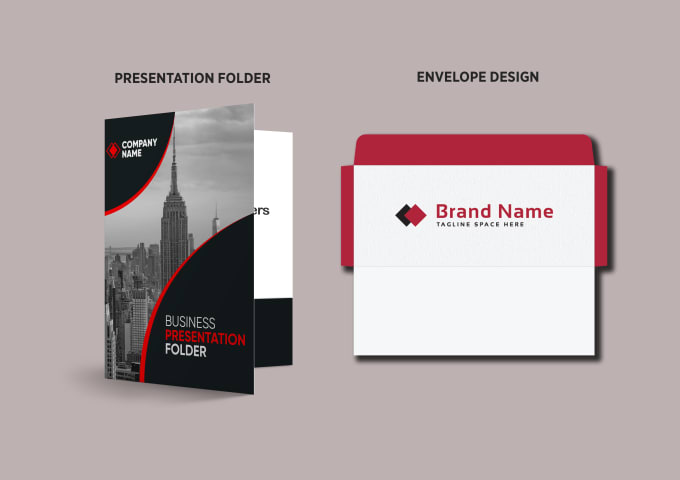 Gig Preview - Do custom presentation folder design or  pocket folder and envelope design