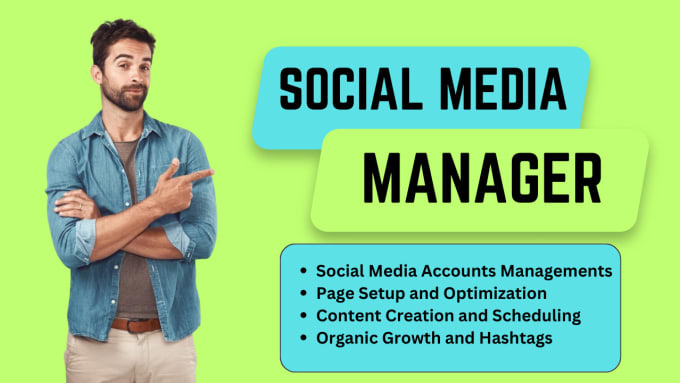 Gig Preview - Be your social media manager or social media marketing manager