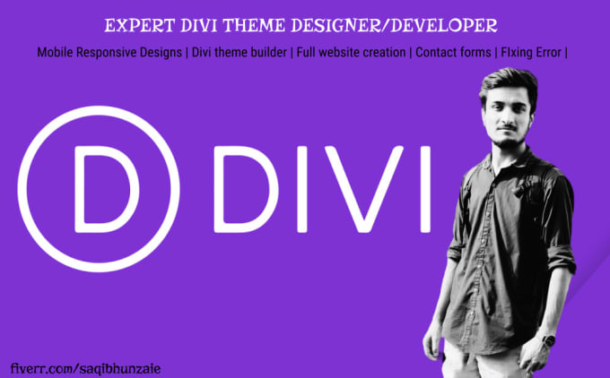 Gig Preview - Be your divi expert for design divi wordpress website