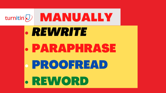 Gig Preview - Rewrite, paraphrase, proofread and edit your documents