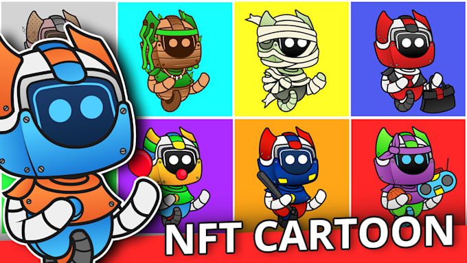 Gig Preview - Draw nft crypto art with mascot cartoon character