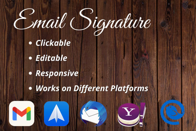 Gig Preview - Design a professional clickable email signature