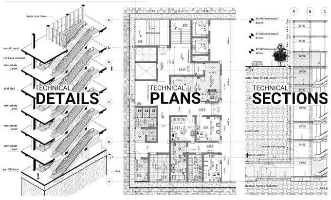 Gig Preview - Draw architectural plans, sections, elevations, and details