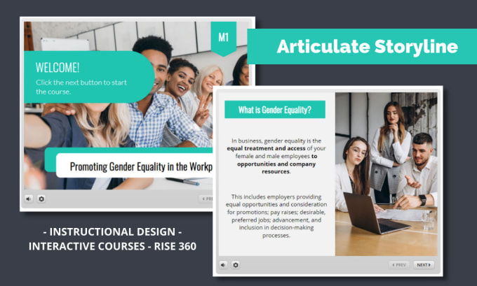 Gig Preview - Design an e learning course in articulate storyline