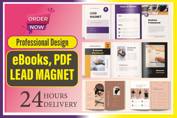 Gig Preview - Design shutting lead magnet, PDF documents, workbook, ebook