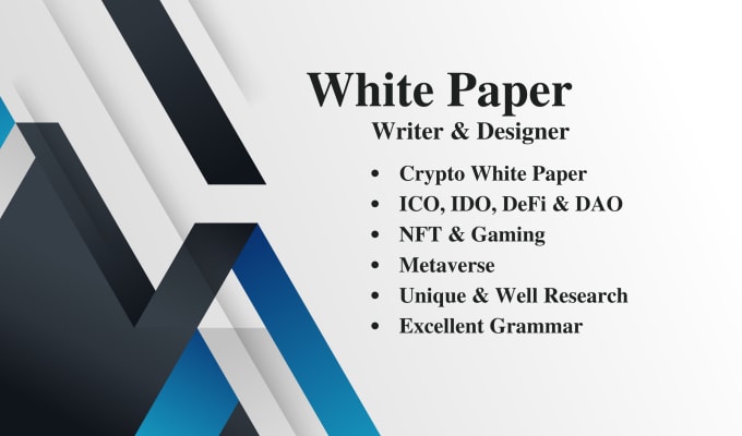 Gig Preview - Write a professional white paper