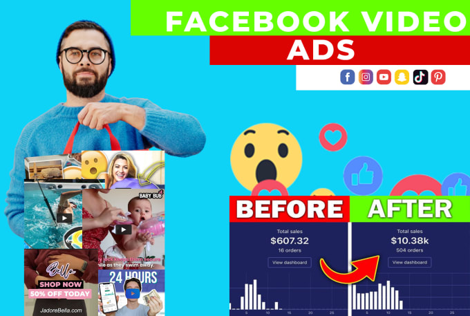 Bestseller - make creative facebook video ads for dropshipping products