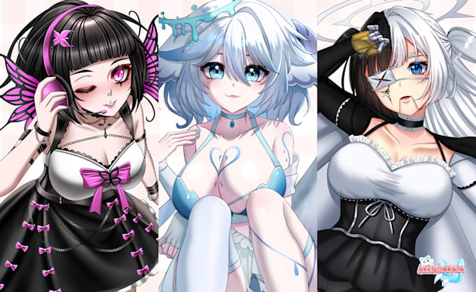 Gig Preview - Draw awesome anime character for oc, fanart, vtuber art, manga illustration