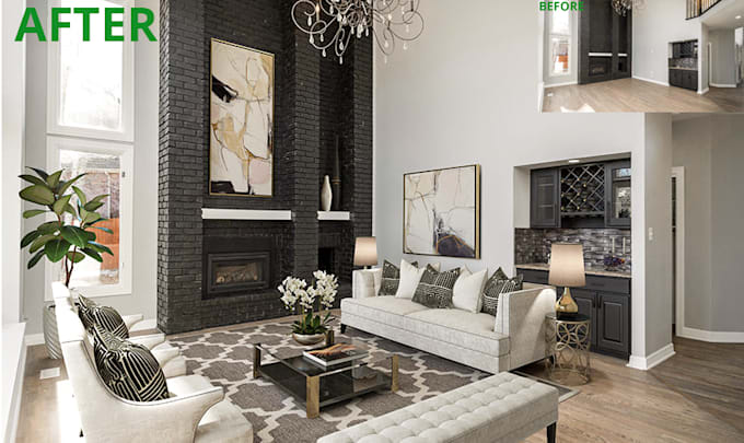 Gig Preview - Do virtual staging virtual furniture quick turnaround time