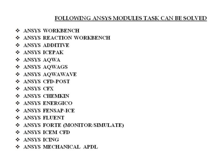 Gig Preview - Do all the projects of ansys