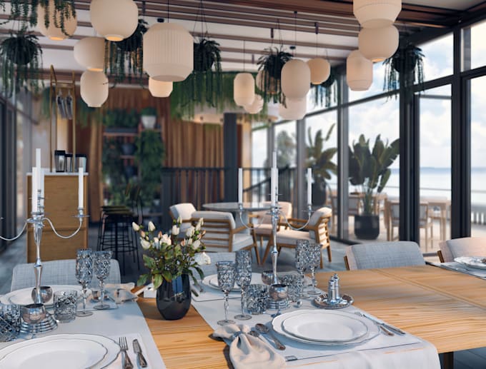 Gig Preview - Design elegant and cozy dining space restaurant