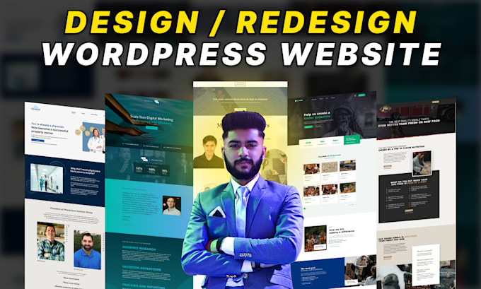 Gig Preview - Build responsive wordpress website design, business website or ecommerce store