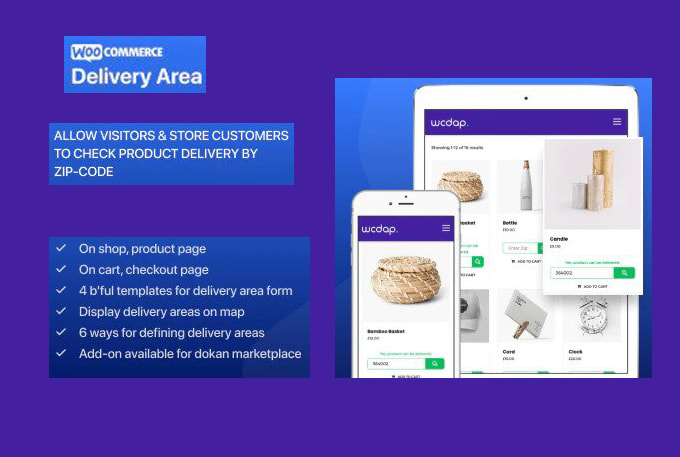 Gig Preview - Customize woocommerce delivery area