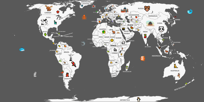 Gig Preview - Do quality infographic maps of the world and countries