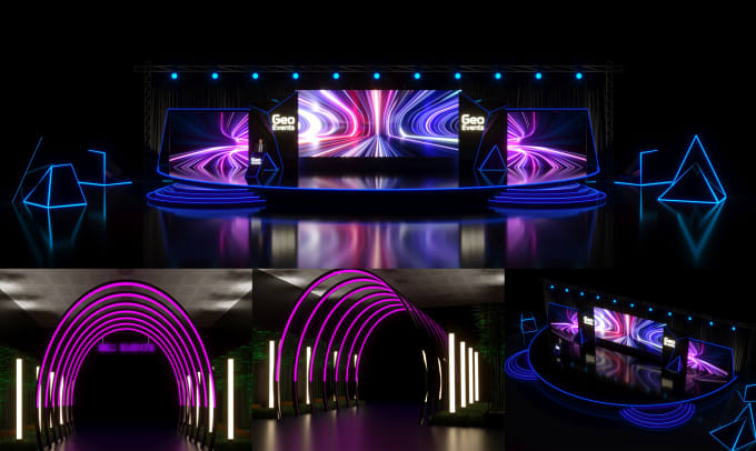 Gig Preview - Create amazing 3d event stage designs