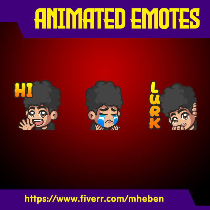 Gig Preview - Do a unique and awesome animated emotes for you