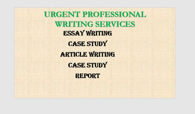 Gig Preview - Write urgent essays, case studies and content