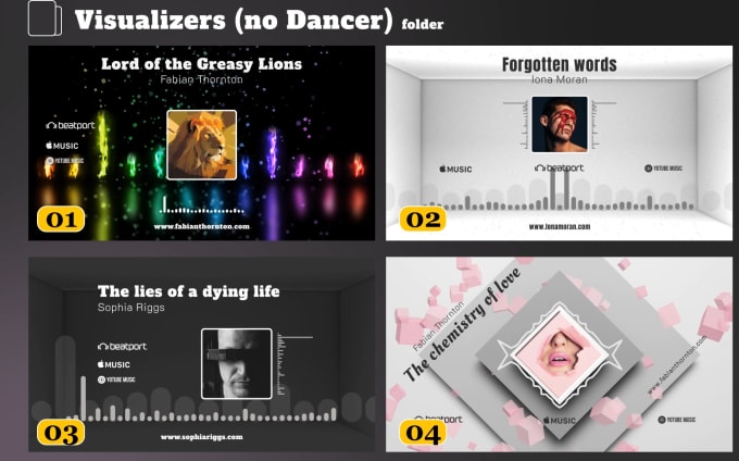 Gig Preview - Make creative audio spectrum music visualizer with animated lyrics