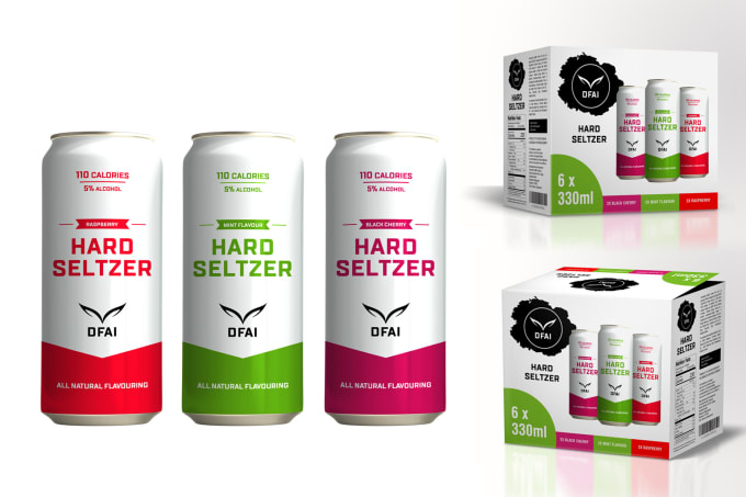 Gig Preview - Design can, bottle packaging, drink packaging with 3d mockup