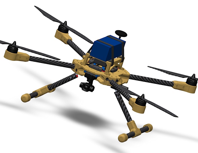 Gig Preview - Design 3d model of drones