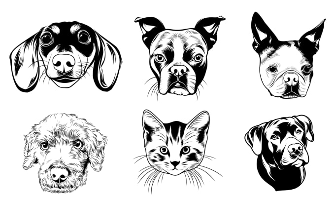 Gig Preview - Make line art for your pet 12 hours