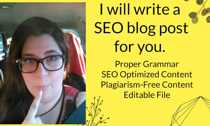 Gig Preview - Write a high quality SEO blog post or article