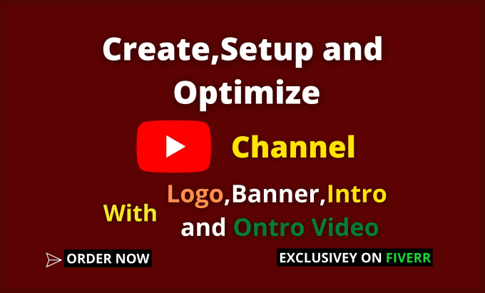 Gig Preview - Create and youtube channel setup with logo, banner, outro