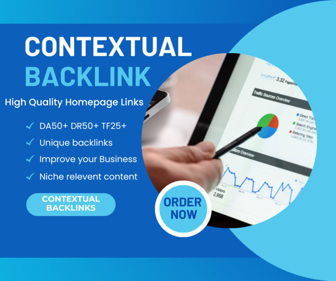 Gig Preview - Create 100 contextual backlinks with da50 dr30 pa25